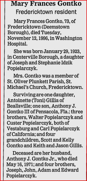 Mary Frances Gontko